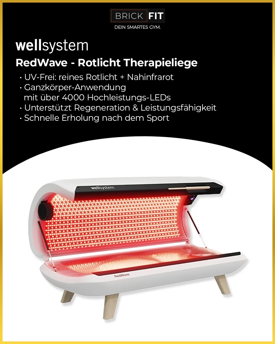 RedWave Rotlicht-Therapieliege im BrickFit Adelsried