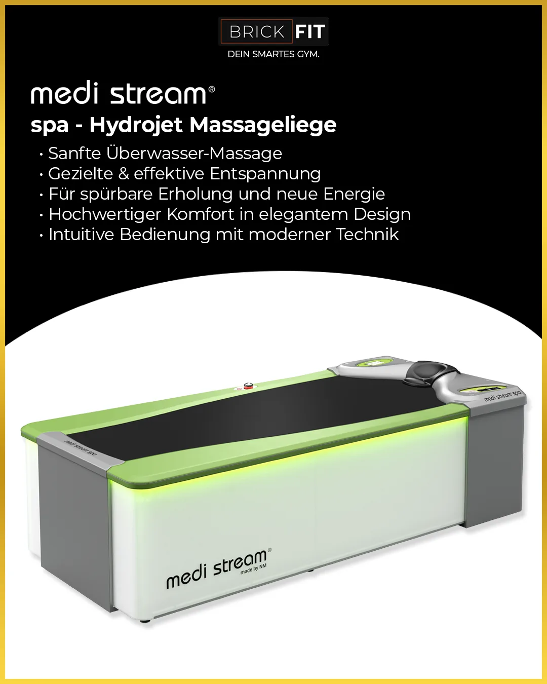 medistream spa Hydrojet-Massageliege